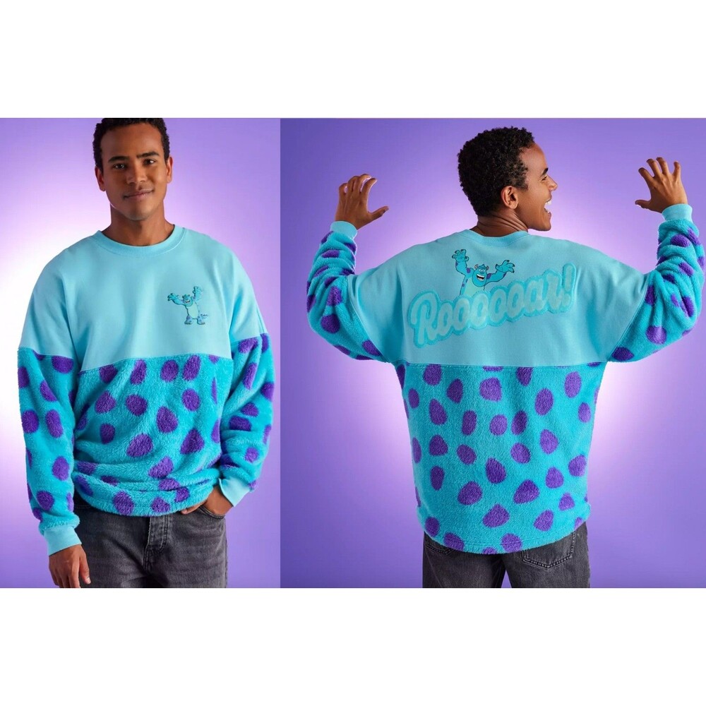 Disney Parks Monsters Inc Spirit Jersey Sweatshirt MEDIUM Sully Fleece Costume